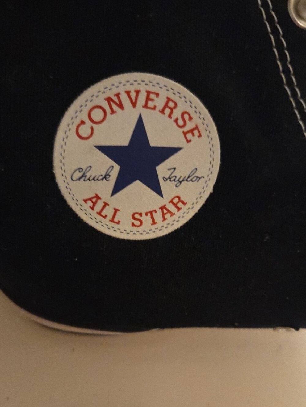 Converse Black High Top Sneakers with White Accents - Picture 2 of 4